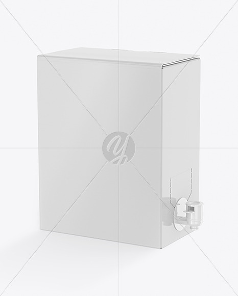 Glossy Paper Box with Wine Mockup