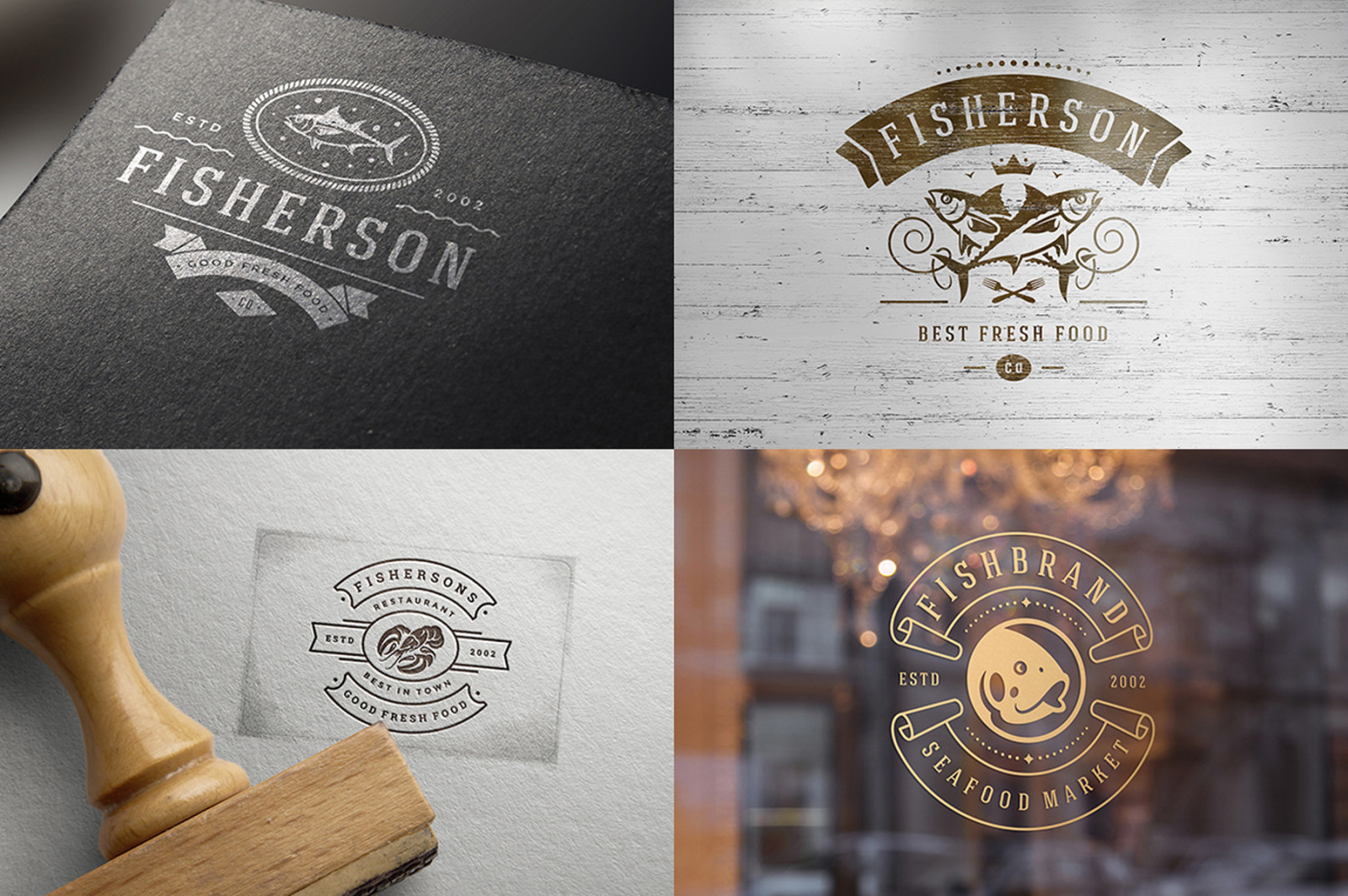 18 Seafood Logos &amp; Badges