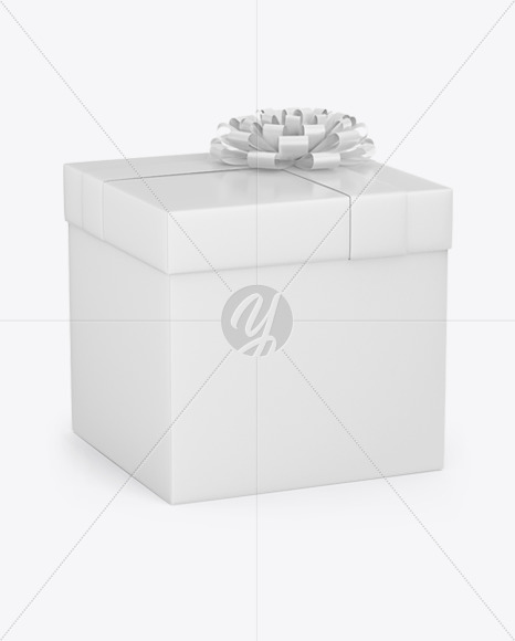 Matte Gift Box Mockup