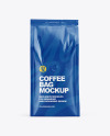 Glossy Coffee Bag Mockup - Front View