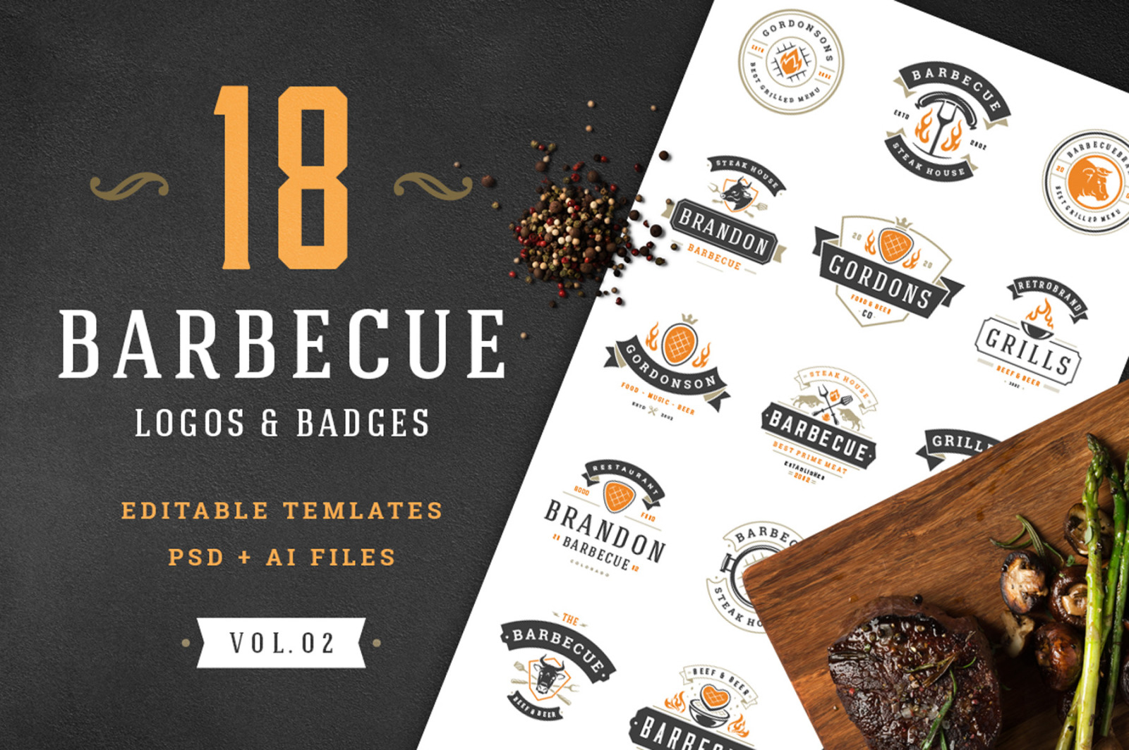 18 Barbecue Logos and Badges 18 Barbecue Logos and Badges