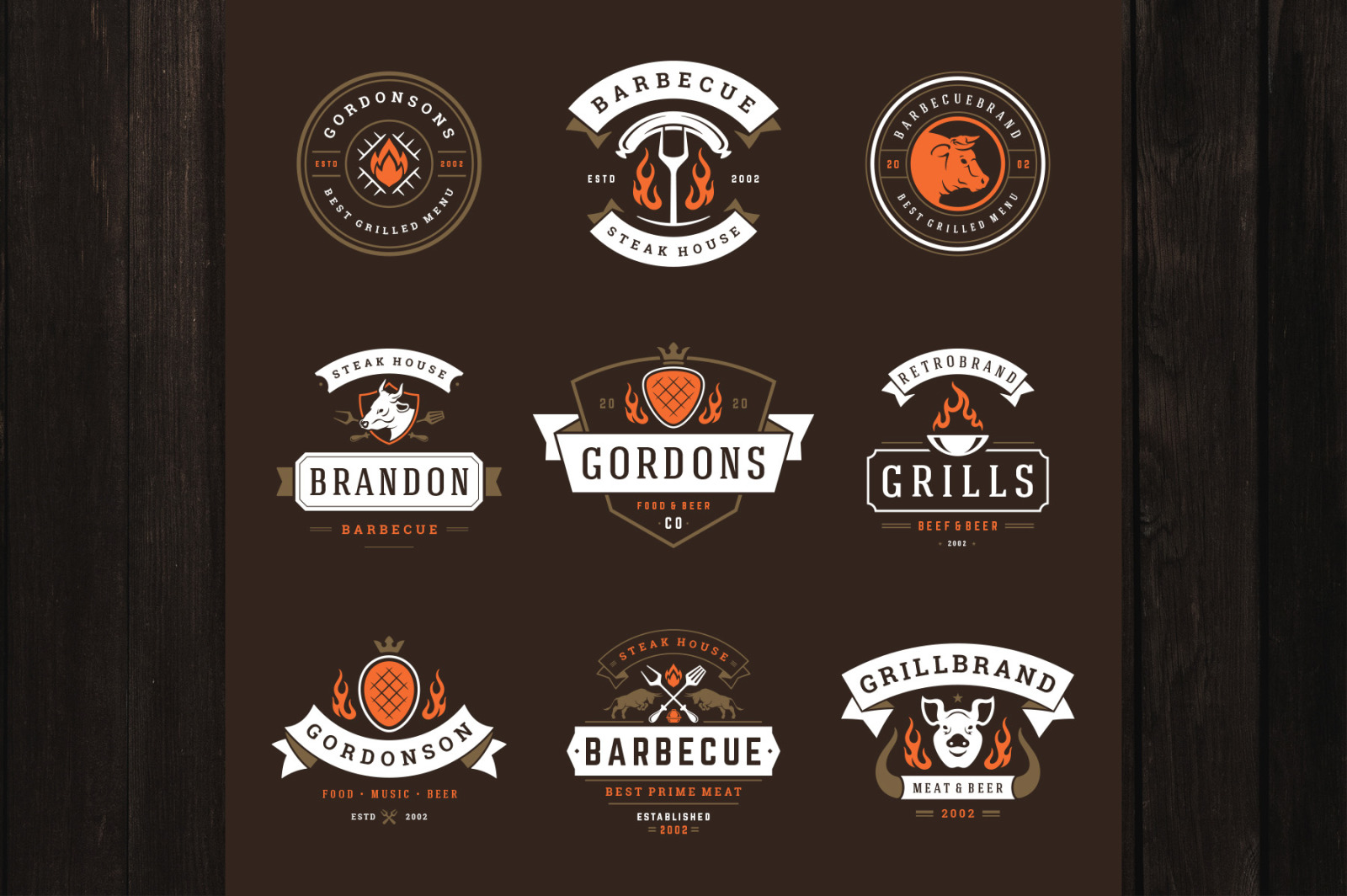 18 Barbecue Logos and Badges 18 Barbecue Logos and Badges