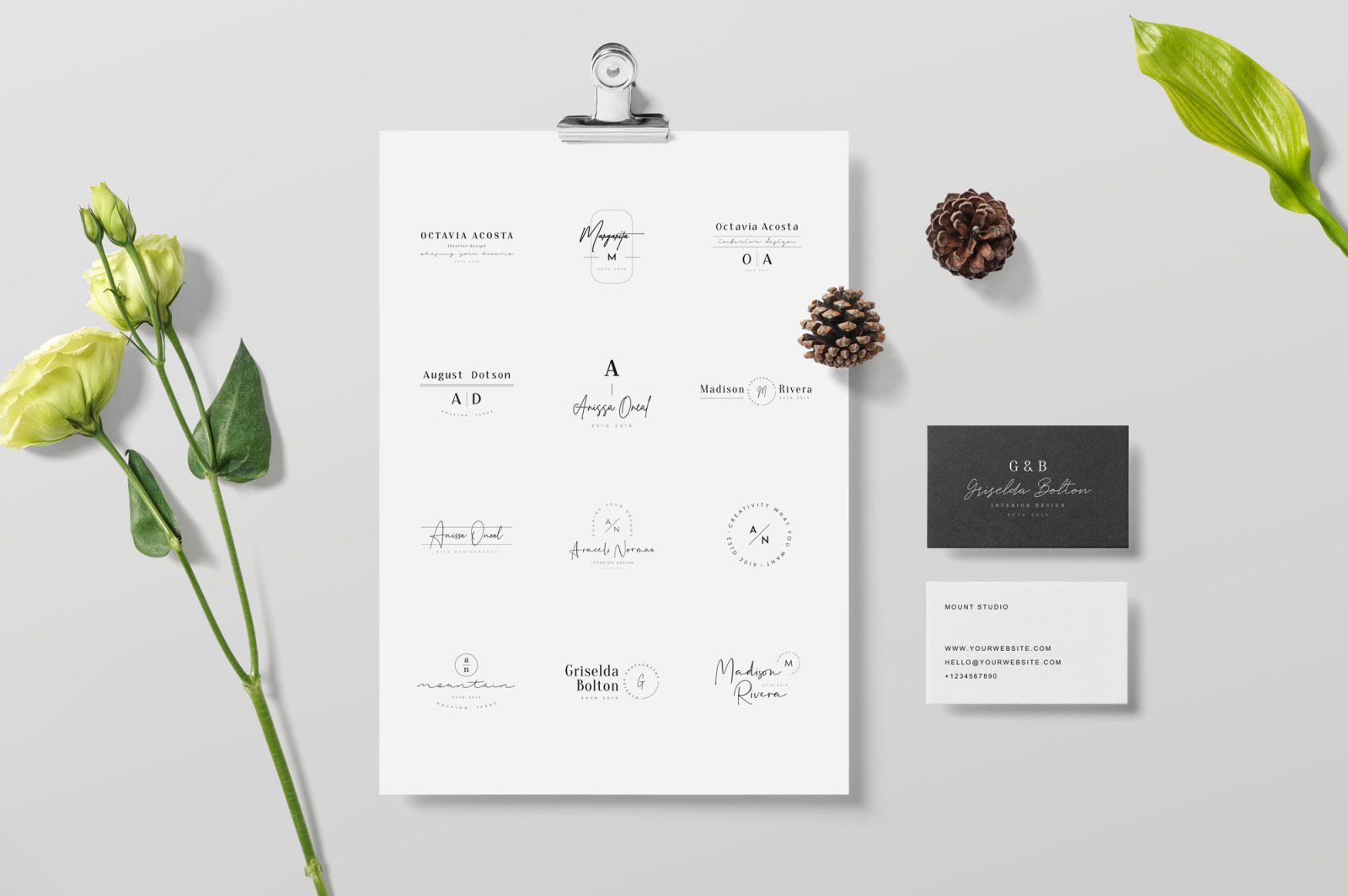 50 Trending Minimal Logo Bundle V04