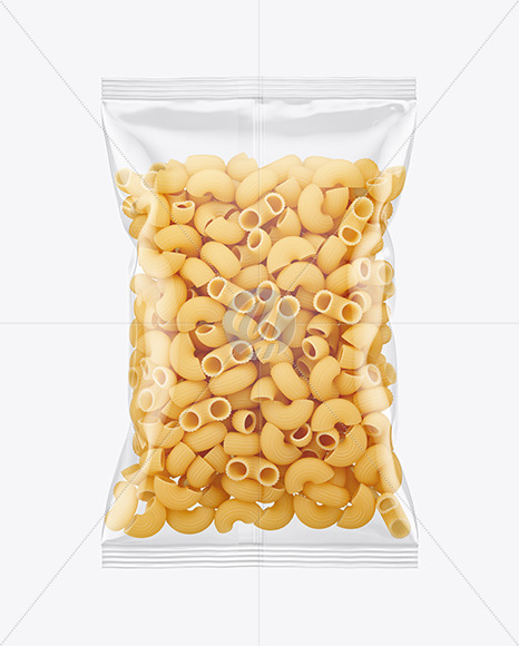 Plastic Bag With Pipe Rigate Pasta Mockup