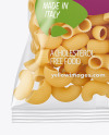 Plastic Bag With Pipe Rigate Pasta Mockup