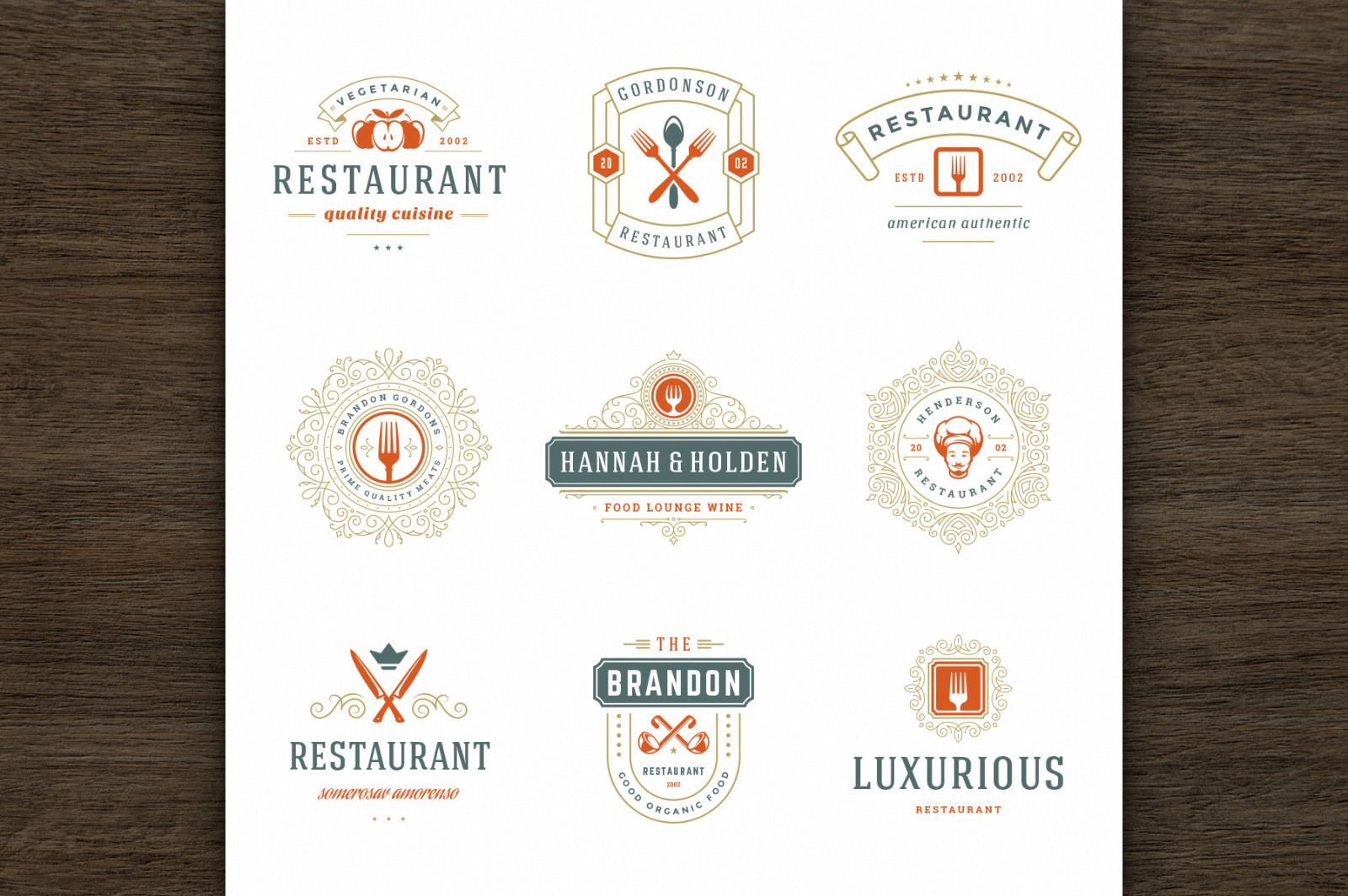 36 Restaurant Logos and Badges 36 Restaurant Logos and Badges