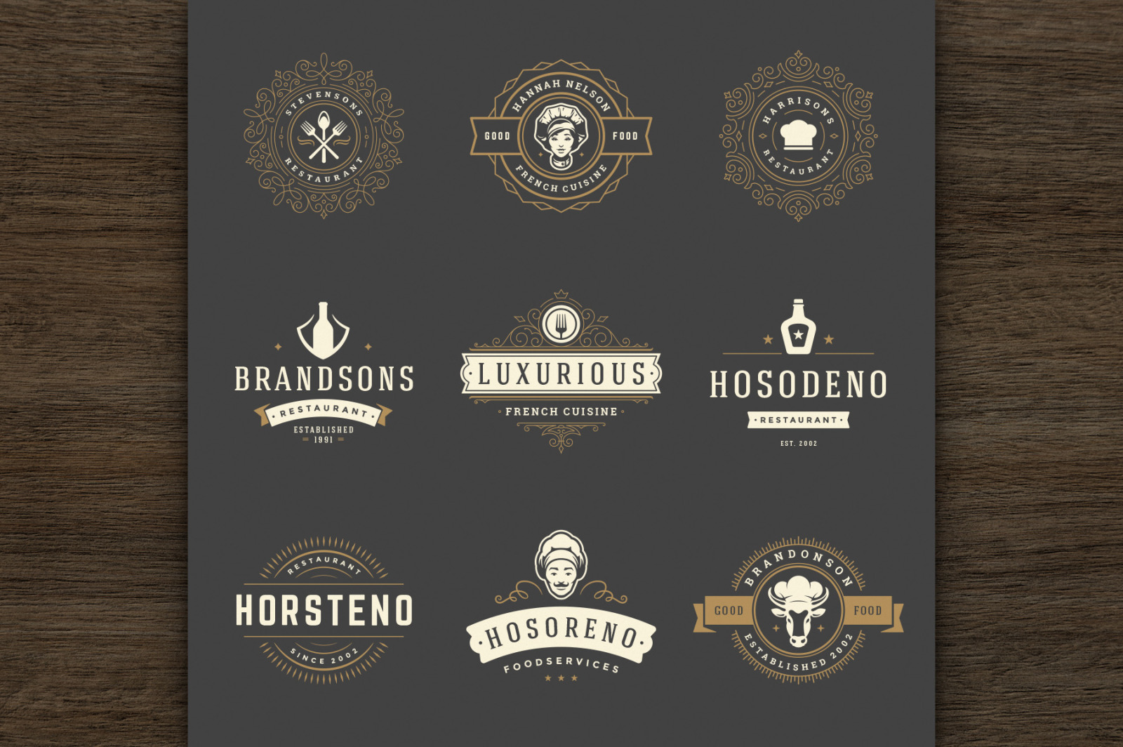 36 Restaurant Logos and Badges 36 Restaurant Logos and Badges