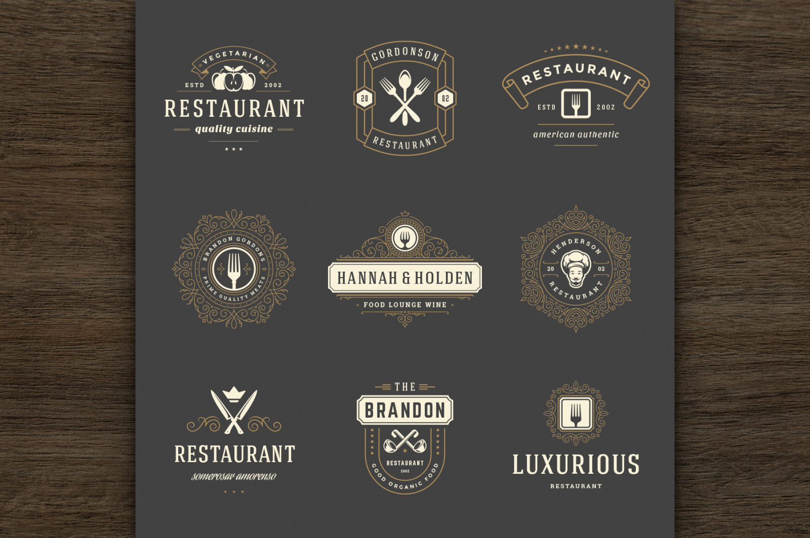 36 Restaurant Logos and Badges 36 Restaurant Logos and Badges