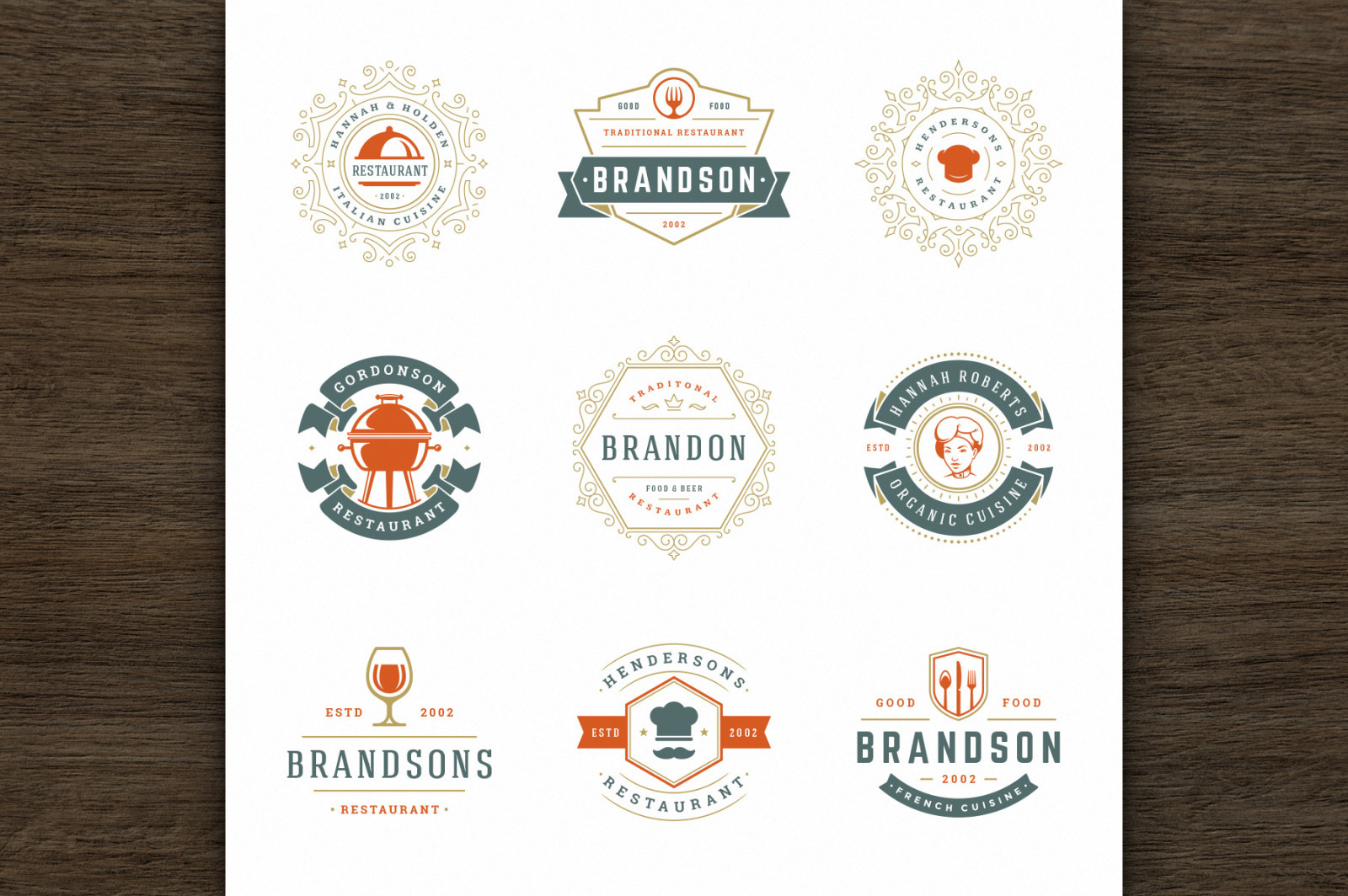 36 Restaurant Logos and Badges