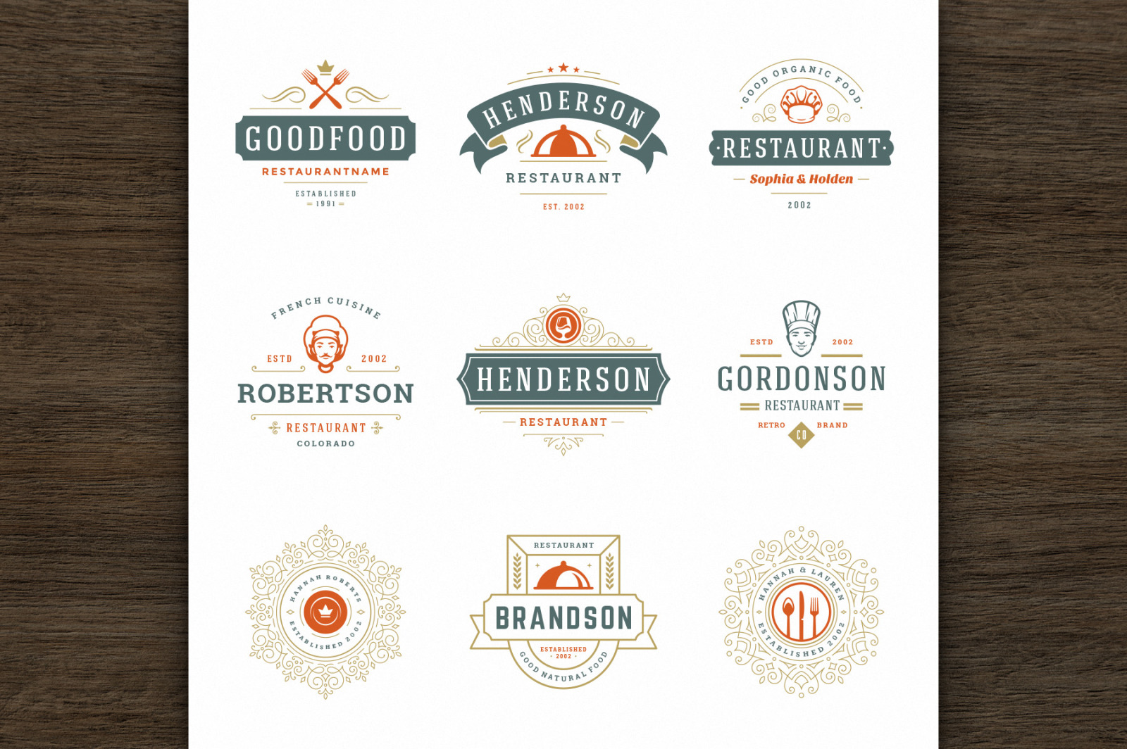 36 Restaurant Logos and Badges 36 Restaurant Logos and Badges