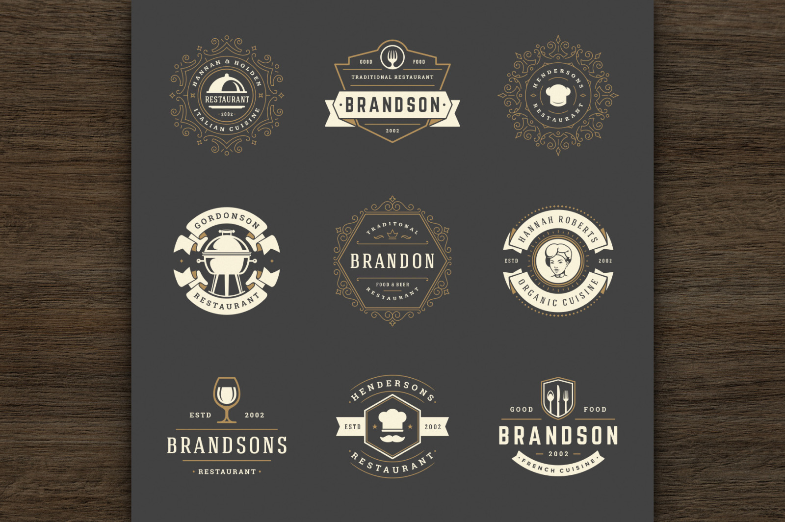 36 Restaurant Logos and Badges