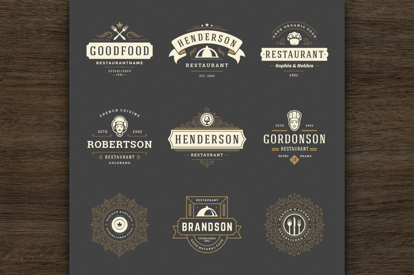 36 Restaurant Logos and Badges 36 Restaurant Logos and Badges