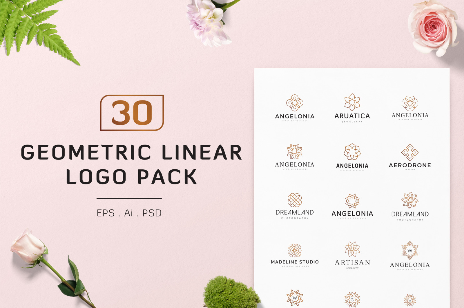 Geometric Linear Logo Pack