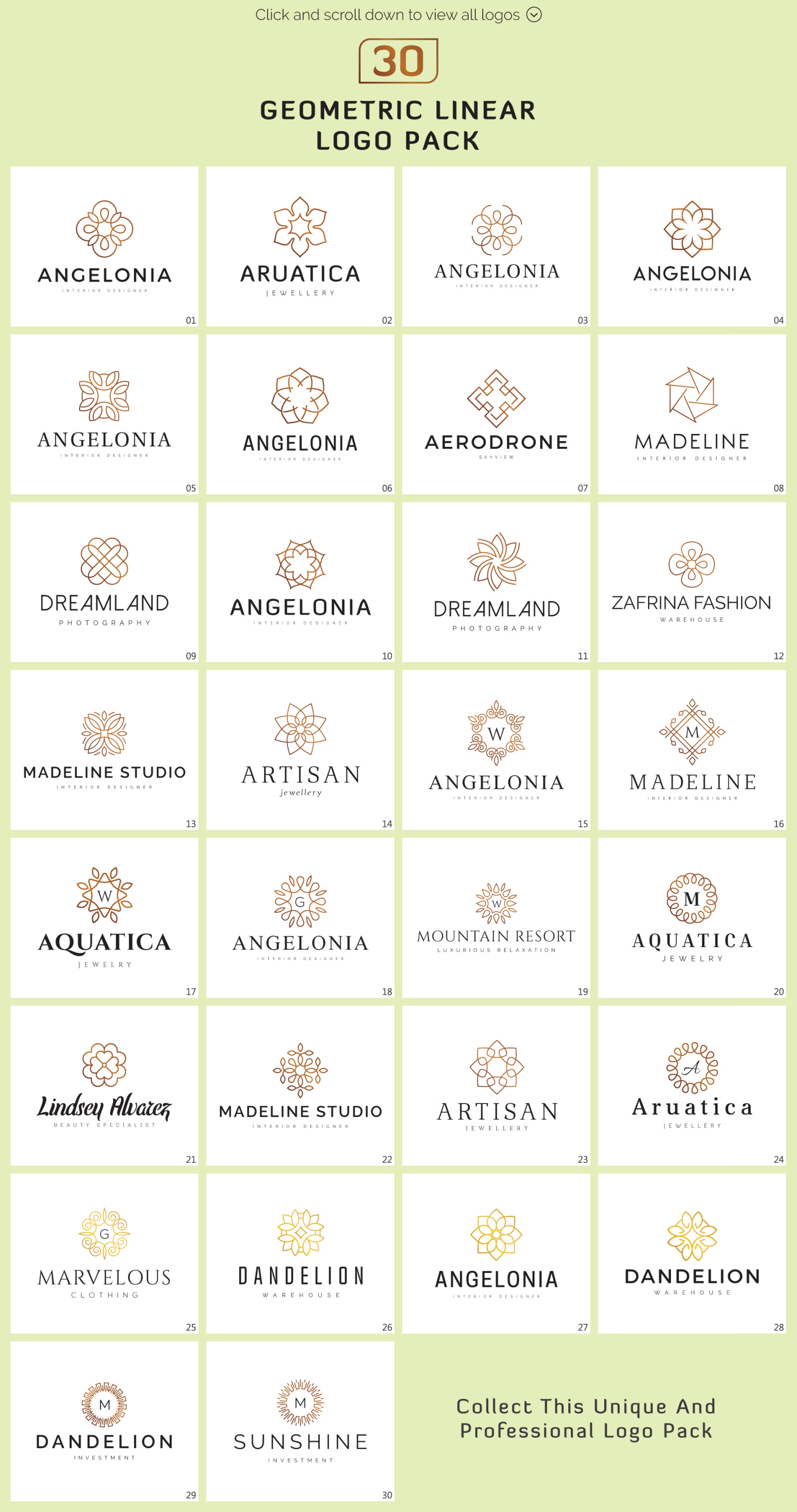 Geometric Linear Logo Pack Geometric Linear Logo Pack