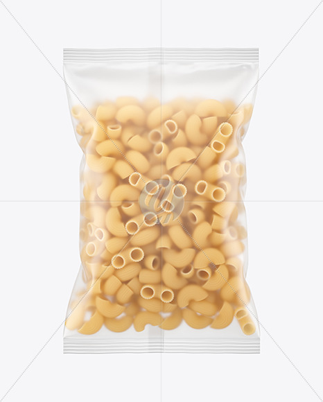 Matte Plastic Bag With Pipe Rigate Pasta Mockup