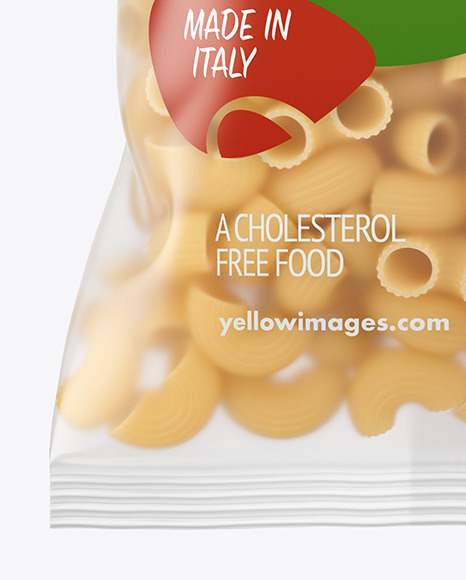 Matte Plastic Bag With Pipe Rigate Pasta Mockup