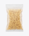 Frosted Plastic Bag With Pipe Rigate Pasta Mockup