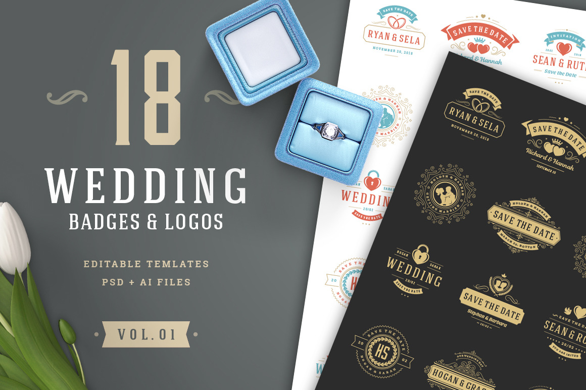 18 Wedding Logos and Badges