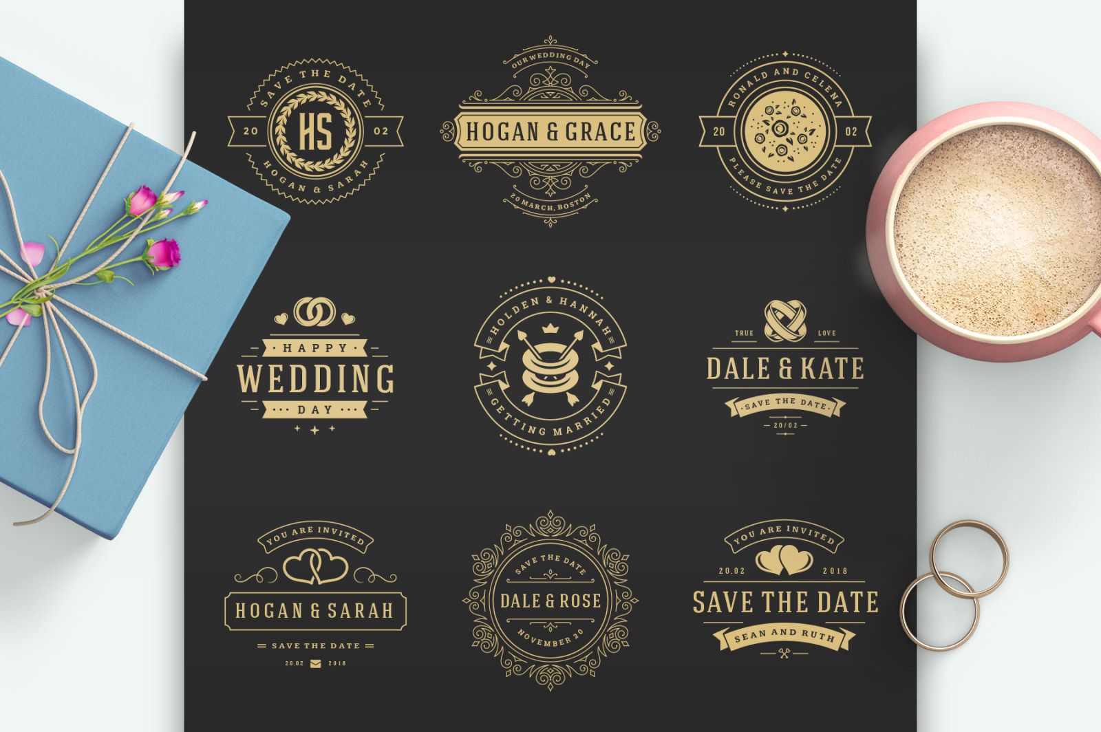 18 Wedding Logos and Badges