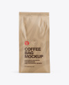 Kraft Coffee Bag Mockup - Front View