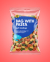 Plastic Bag With Tricolor Pipe Rigate Pasta Mockup