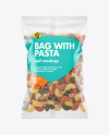 Matte Plastic Bag With Tricolor Pipe Rigate Pasta Mockup