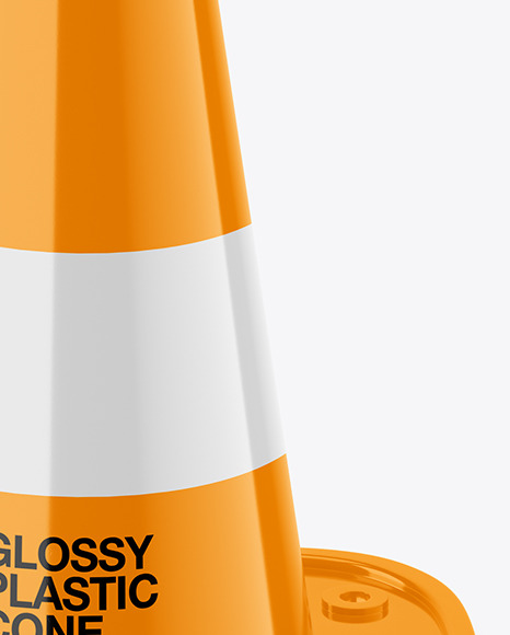 Glossy Plastic Cone Mockup