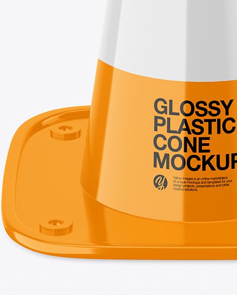 Glossy Plastic Cone Mockup