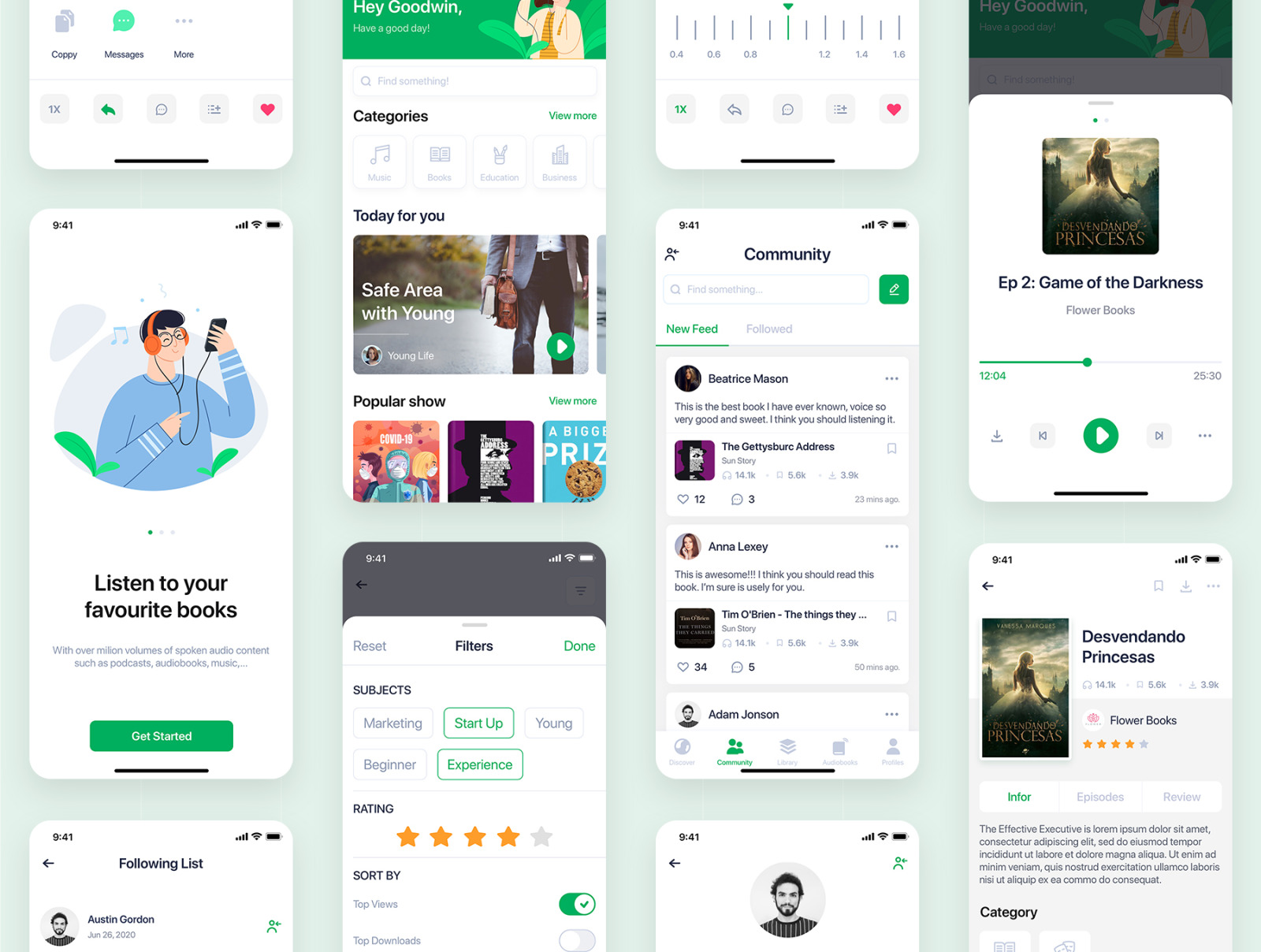 Easybooks - Audiobook UI Kit Easybooks - Audiobook UI Kit