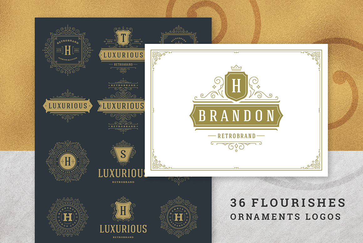 36 Luxury Ornament Logos