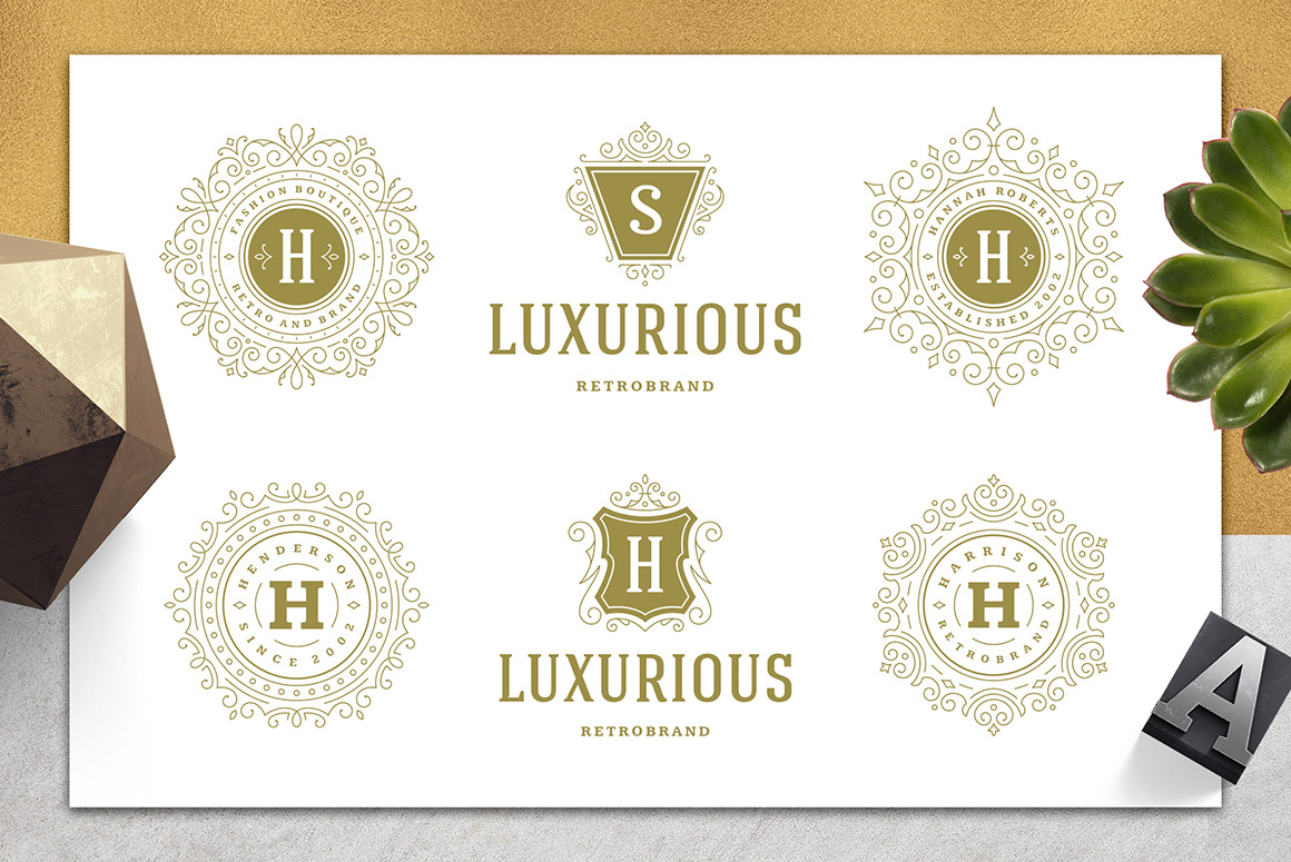 36 Luxury Ornament Logos