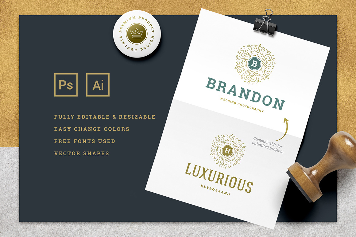 36 Luxury Ornament Logos