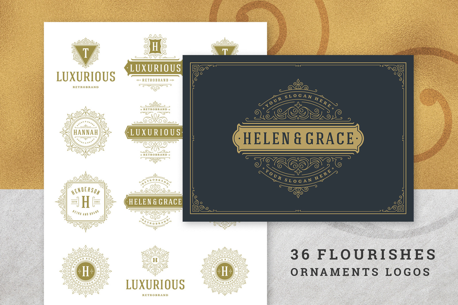 36 Luxury Ornament Logos