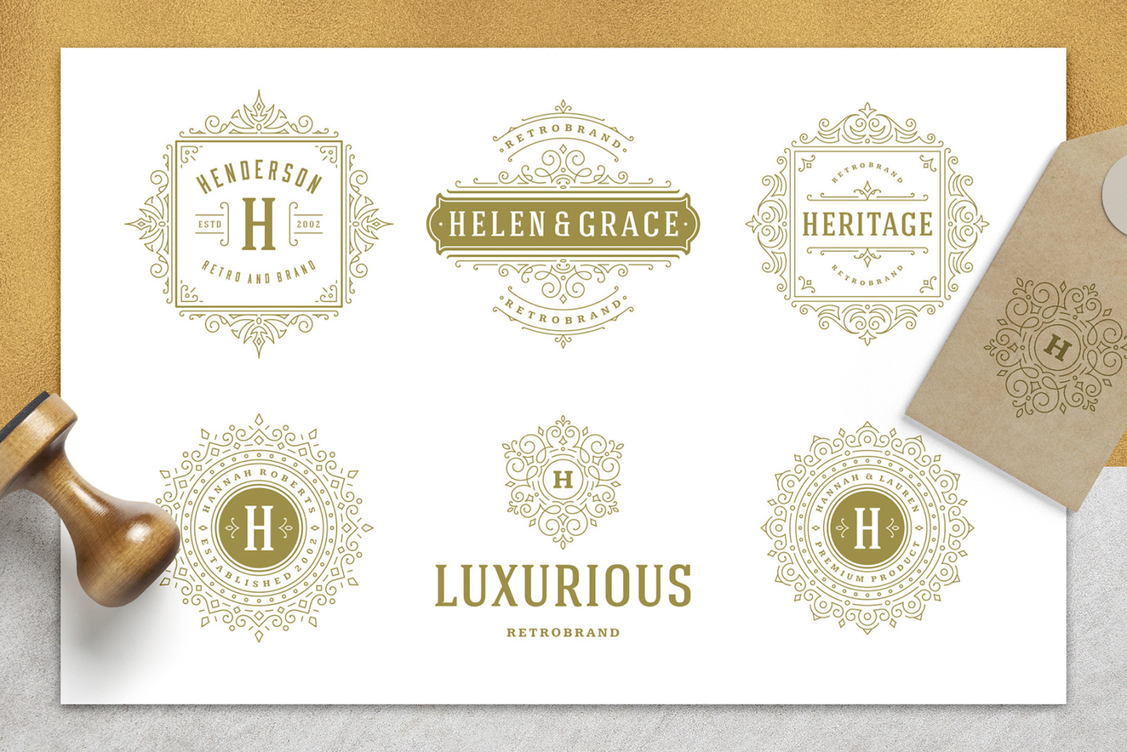 36 Luxury Ornament Logos