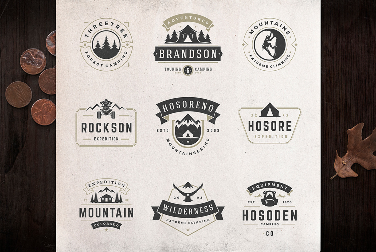 50 Outdoor logos and badges