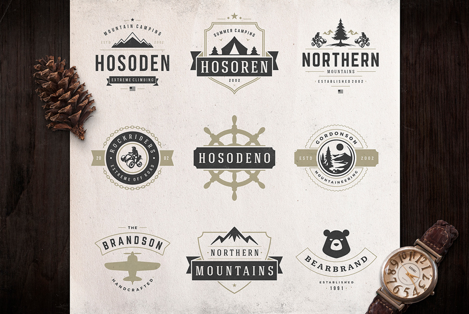 50 Outdoor logos and badges