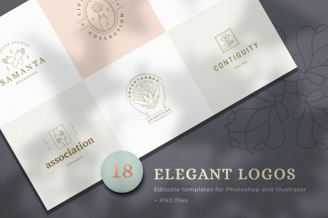 Elegant Line Logos Bundle - Linear illustration