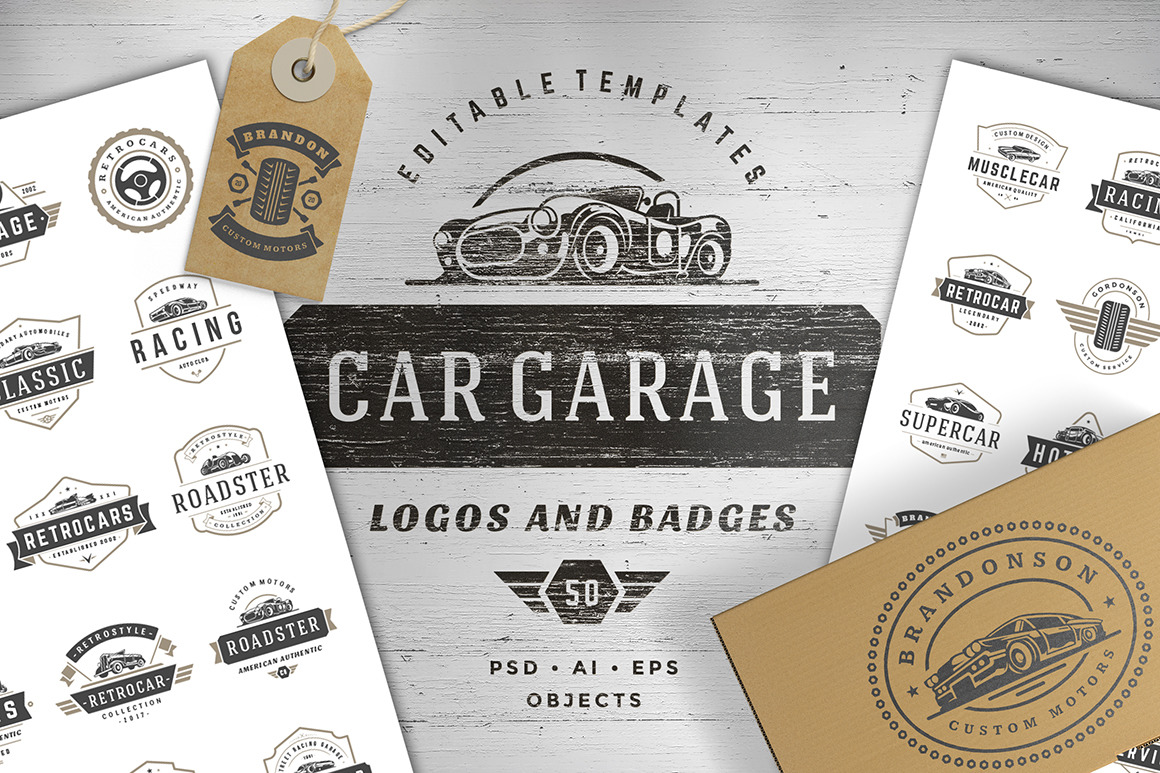 Car Garage Badges &amp; Logos