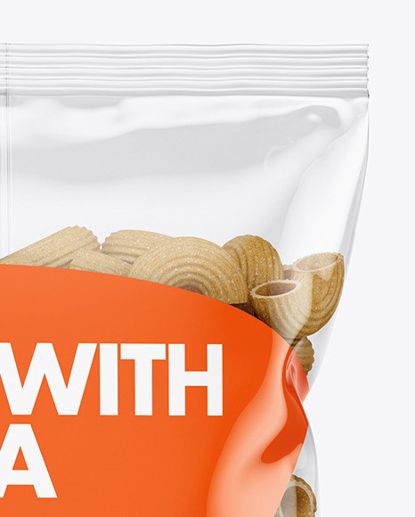 Whole Wheat Pipe Rigate Pasta Bag Mockup