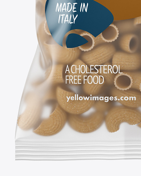 Whole Wheat Pipe Rigate Pasta Matte Bag Mockup