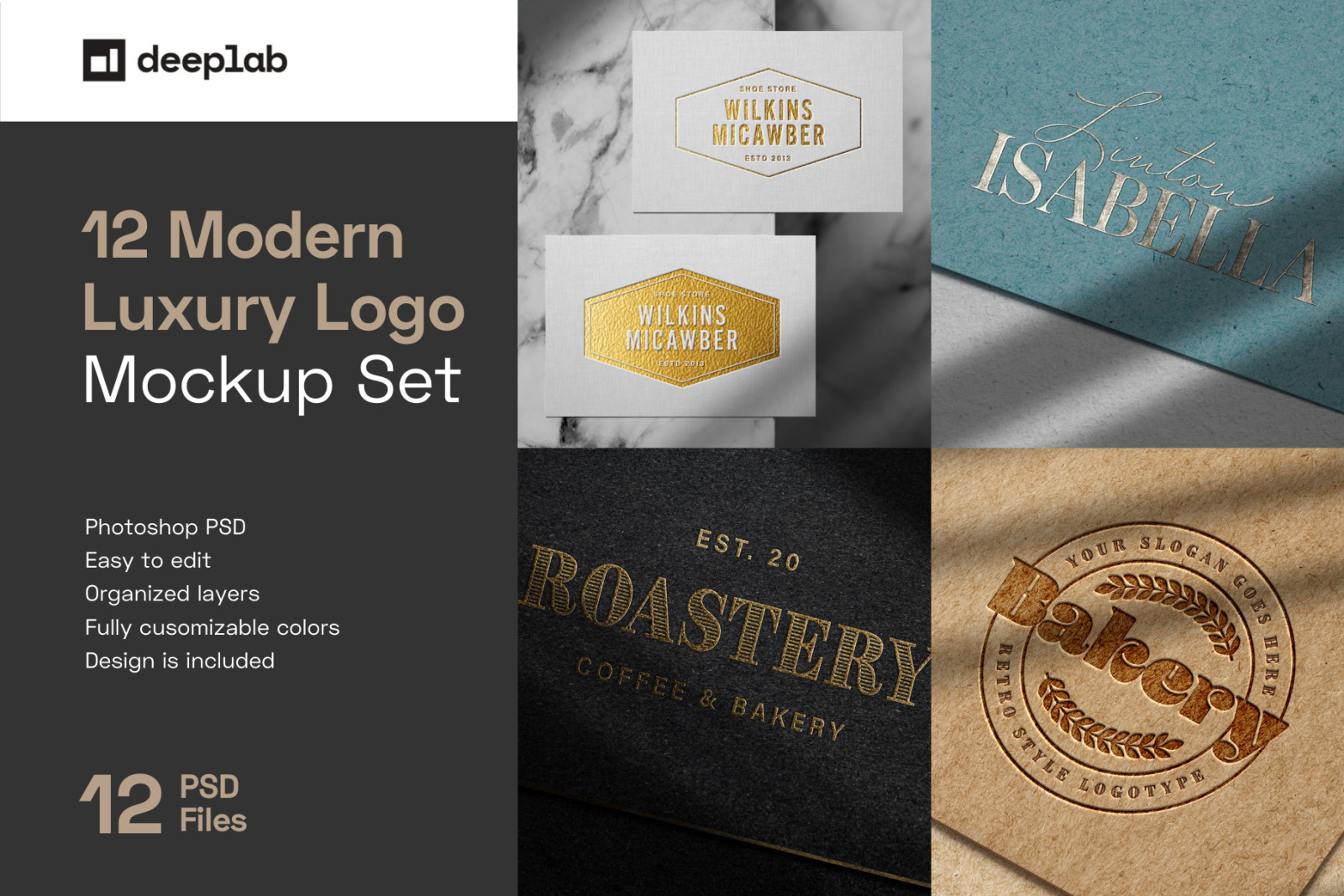 Elegant Luxury Logo Mockup Set