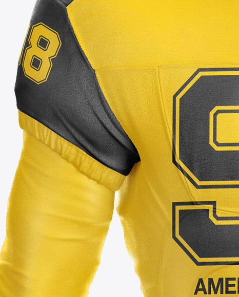 American Football Kit Mockup with Mannequin - Back View