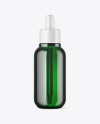 Green Glass Dropper Bottle Mockup