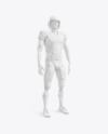 American Football Kit Mockup with Mannequin – Half Side View