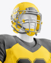 American Football Kit Mockup with Mannequin – Half Side View