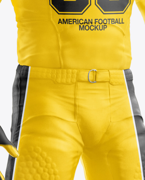 American Football Kit Mockup with Mannequin – Half Side View