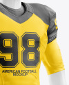 American Football Kit Mockup with Mannequin – Half Side View