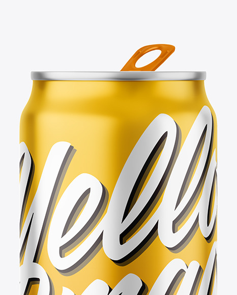 Matte Metallic Drink Can Mockup