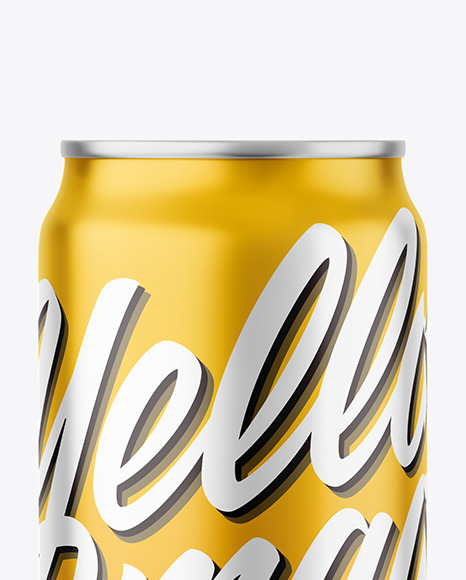 Matte Metallic Drink Can Mockup