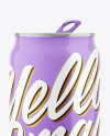 Metallic Drink Can With Glossy Finish Mockup